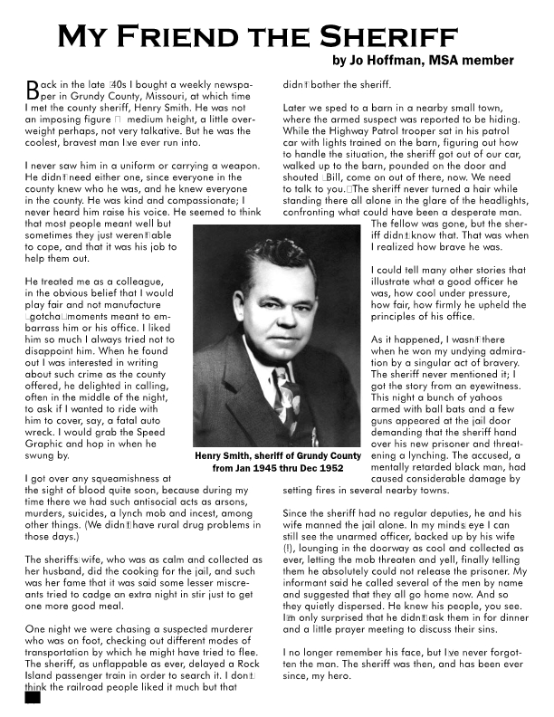 Henry Smith, Grundy County Sheriff